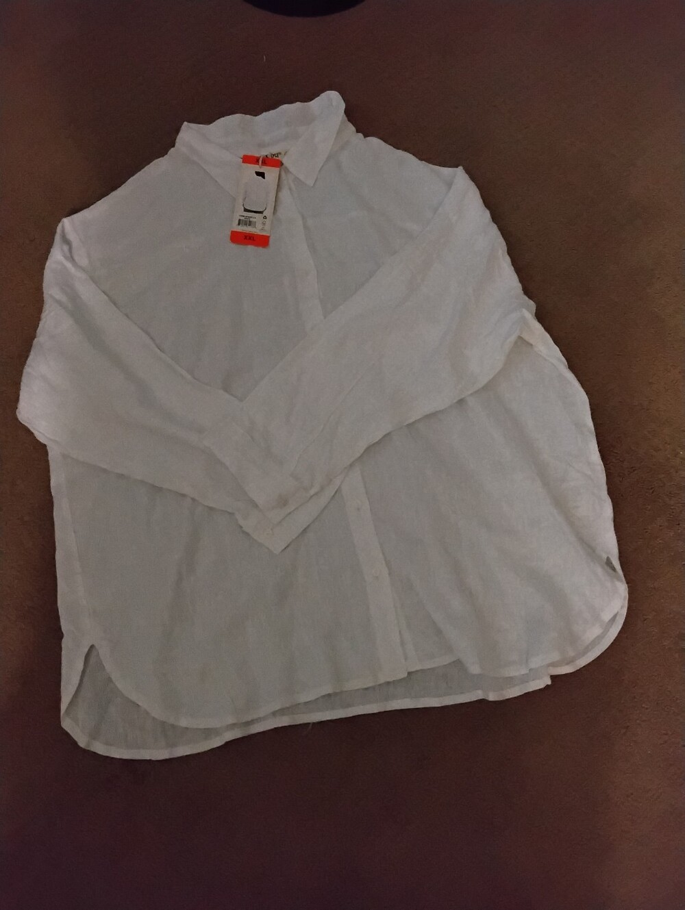 NWT Womens "[BLANKNYC"] White 8 Button Shirt With Long Sleeve Shirt.
